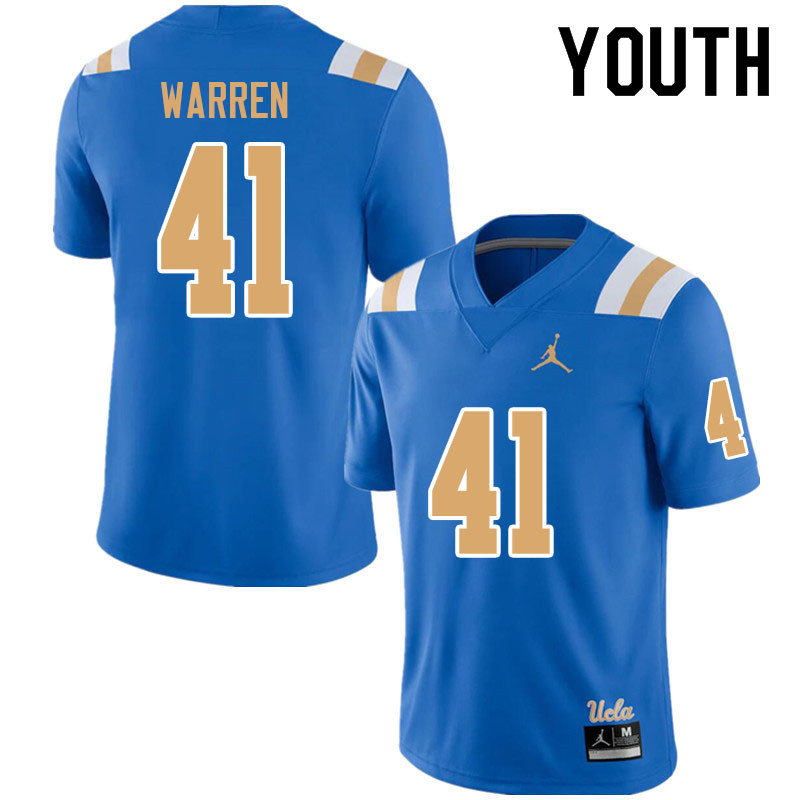 Jordan Brand Youth #41 Jelani Warren UCLA Bruins College Football Jerseys Sale-Blue